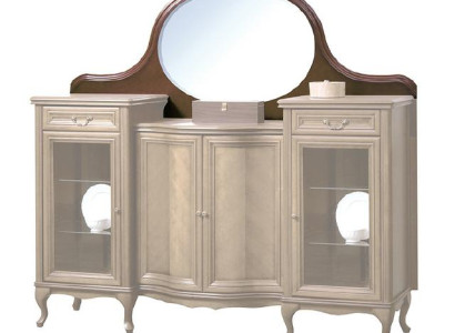 Classic r Antique Wood Stand Mirror Model W-NL-Kr Attachment Mirror